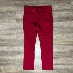 Y2K Tony Hawk Straight Fit Jeans Mens Sz 32X32 RED Denim Skater